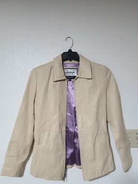 Pelle Studio Women's Cream Leather JacketY2K